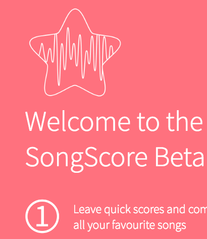 Songscore landing page