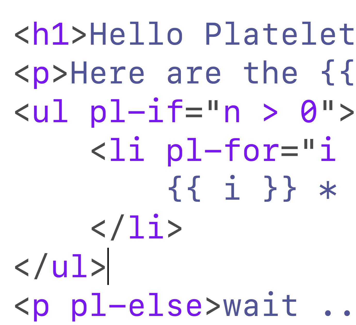 Zoomed in platelet code